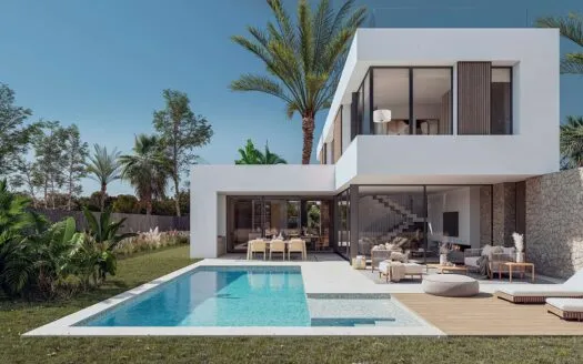 New modern Mediterranean villa with pool and sea views in Cap des Moro near Santanyí — photo 1