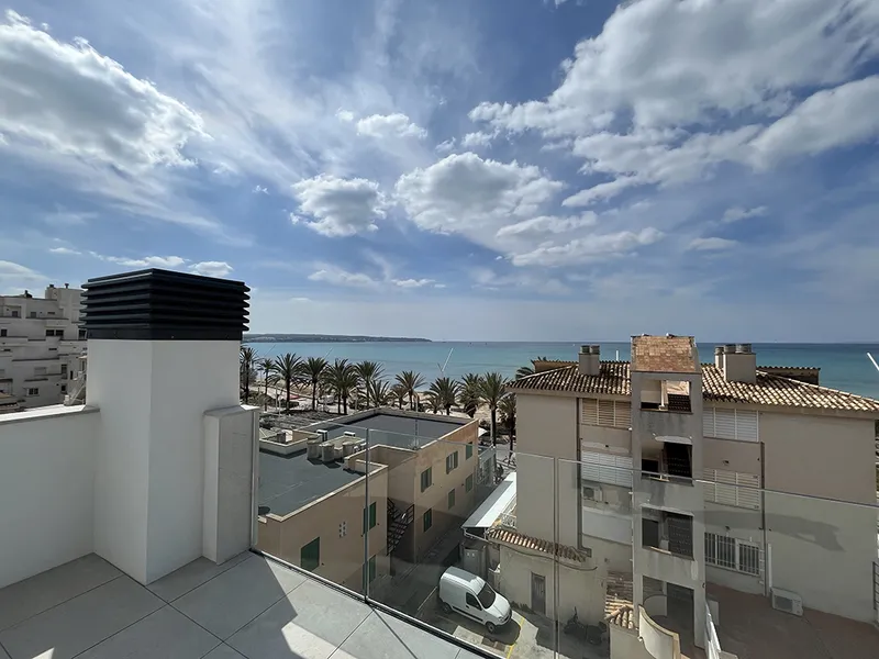 New contemporary duplex penthouse with private terrace, pool and sea views in Palma — photo 10