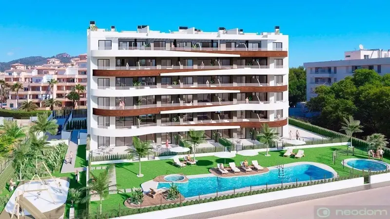 Two and three bedroom apartments located in a magnificent beachfront area, near sandy beaches with water — photo 1