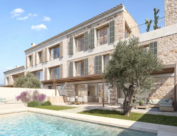 New build townhouse project with pool in Santanyi — photo 1