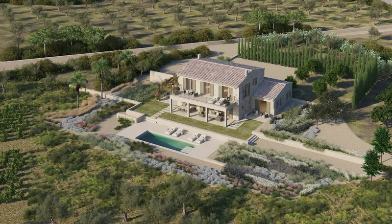 Pollença ideal family home country property for sale with mountain view and swimming pool — photo 1