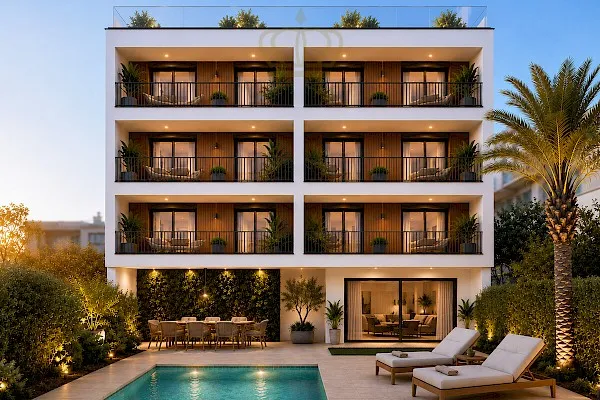 Renovation project with 3 apartments and 2 penthouses in Portixol - Investment — photo 1