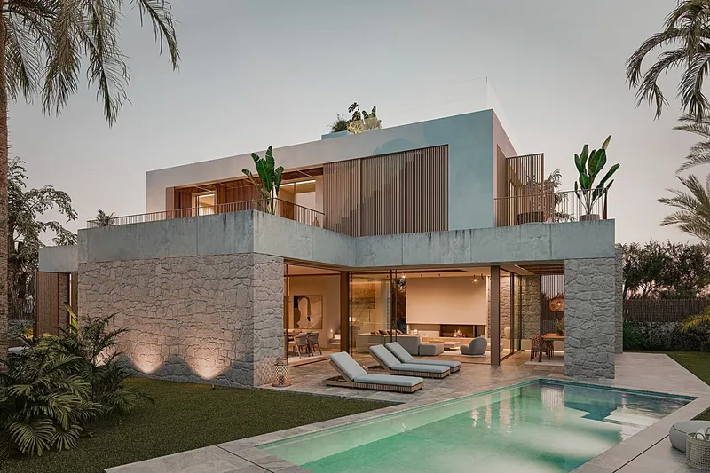 Newly built villa in Cala Llombards - with light-flooded rooms in the coastal town — photo 1