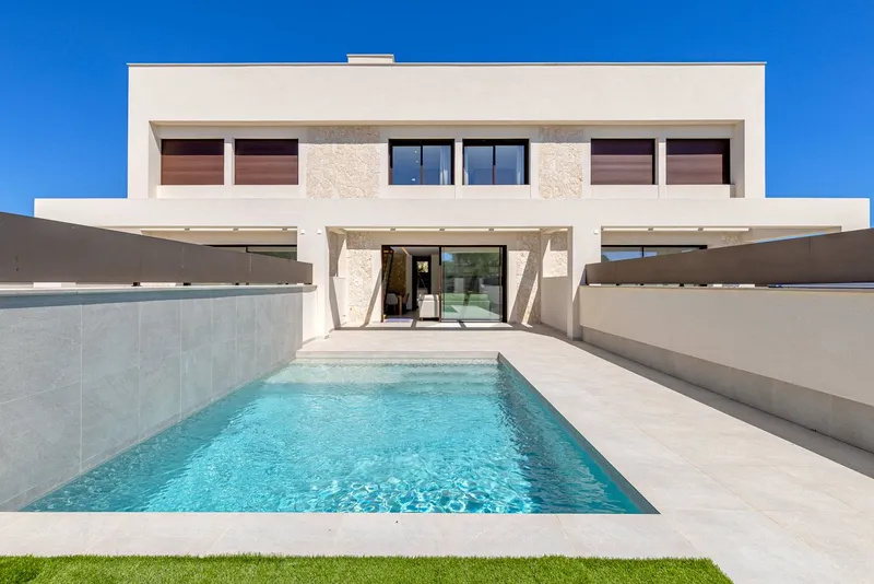 New build in Sa Rapita - terraced house with pool and roof terrace — photo 1