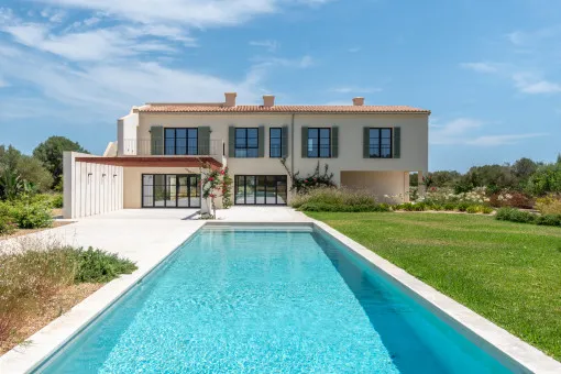 Ses Salines, Exclusive newly built finca in Ses Salines with a pool and magnificent panoramic views all the way to Cabrera — photo 1