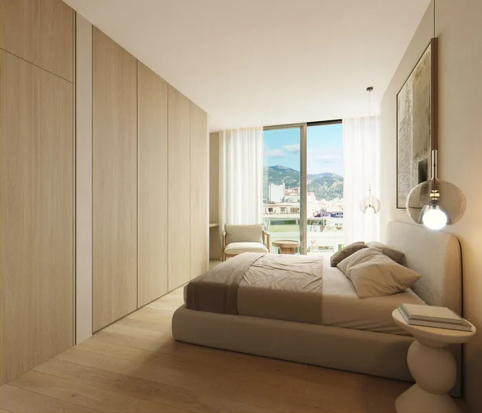 Privacy and light by the sea: full-floor home with communal pool in Foners — photo 3