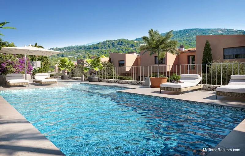Newly constructed Mallorcan townhouses with 3 bedrooms, garage and communal gardens with swimming pool in Esporles — photo 3