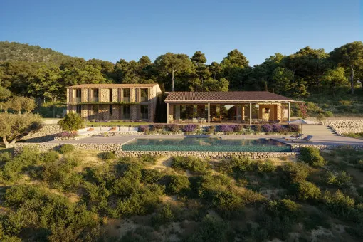 Santa Maria del Cami, new-build finca with views of the Tramuntana mountains and the sea near Santa Maria — photo 1