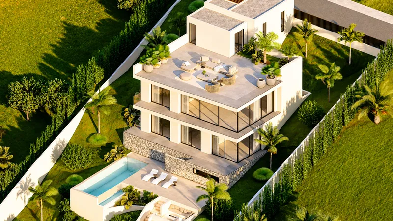 Plot with approved project for a luxury villa with sea views in Camp de Mar Mas — photo 8