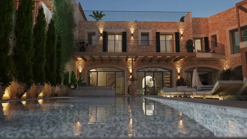 S’Herba Blanca – Townhouse in Ses Salines with pool, roof terrace and 4 bedrooms — photo 1