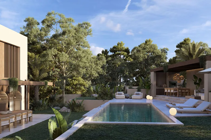 Modern design villa with stylish outdoor area — photo 4