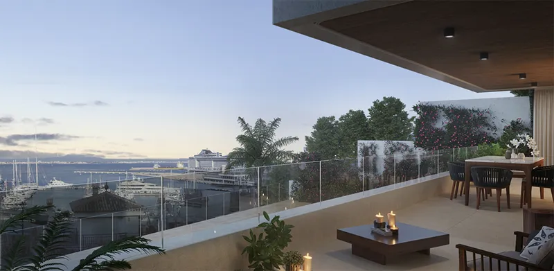 New luxurious ground floor apartment with panoramic views of Palma harbour and the sea — photo 3