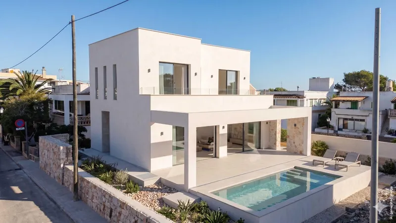 Luxury villa under construction with pool in Cala Figuera — photo 2