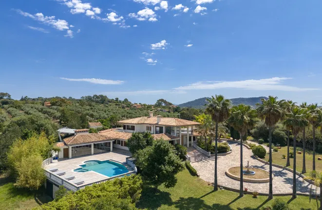 Inca, modernized villa near Inca with pool house, saltwater pool and mountain views — photo 1