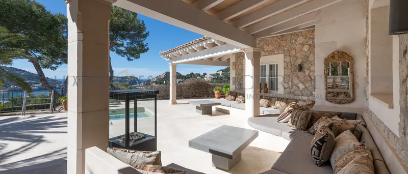 Mediterranean natural stone villa in Puerto de Andratx with panoramic views of the harbor and sea — photo 2