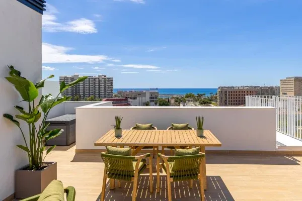 New-build sea view penthouse, ready for first-time occupancy, near Portixol — photo 1
