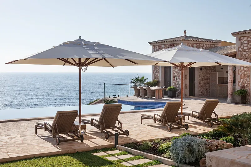 Villa with heated pool for rent, frontline in Cala Murada — photo 5