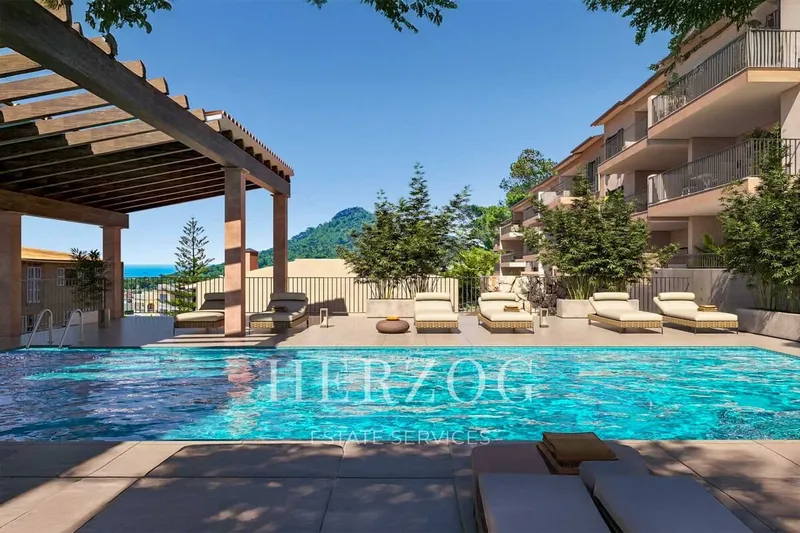 Exclusive new-build terraced house with communal pool and underground parking — photo 1