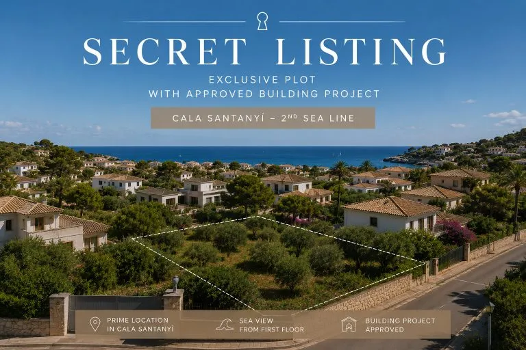 Exclusive plot with approved building project in an upscale residential area in Cala Santanyi — photo 1
