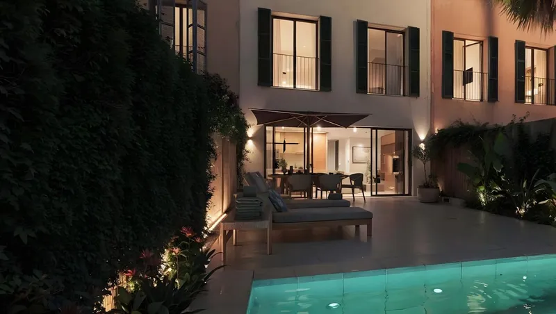 Newly built single-family home with pool and private rooftop — photo 1