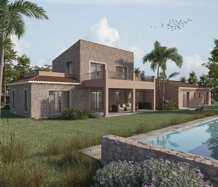 Plot with basic project located a few minutes from Porto Petro, Santanyi — photo 1