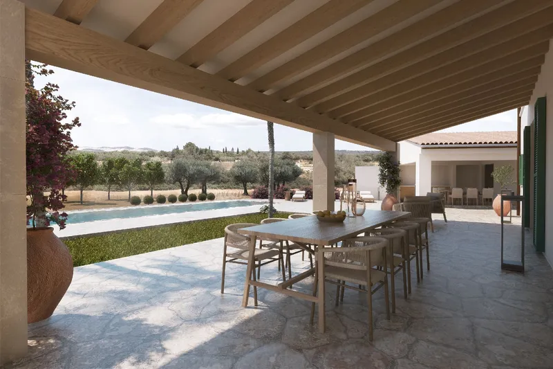 Spacious building plot with finca project and pool house near Campos — photo 8