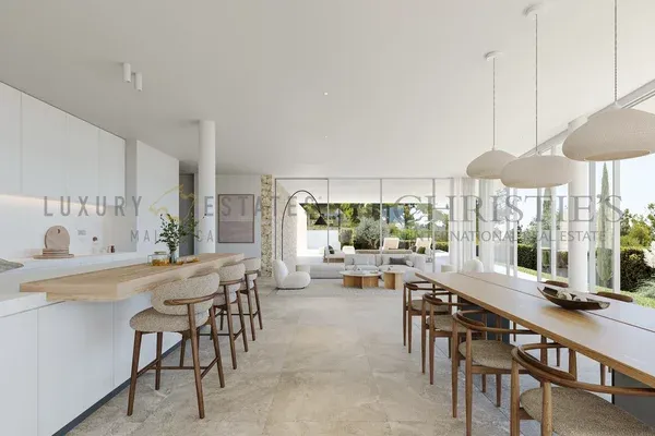Modern newly built villa in Sol de Mallorca with large terraces and partial sea views — photo 4