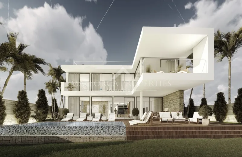 Plot with project for contemporary villa in Cala Vinyes — photo 1