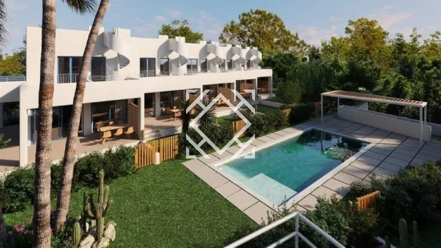 New development of semi-detached houses with garden and pool in Puerto de Alcudia, Mallorca — photo 1