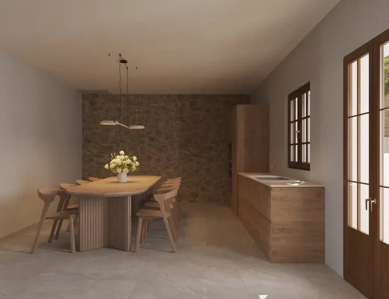 We present this wonderful newly renovated village house in Caimari with a tourist license for 6 people. This impressive home — photo 4