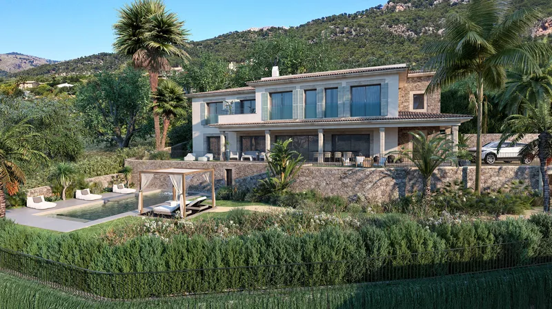 Beautiful plot for sale in Es Capdella with basic project for 2 finca-style villas — photo 1