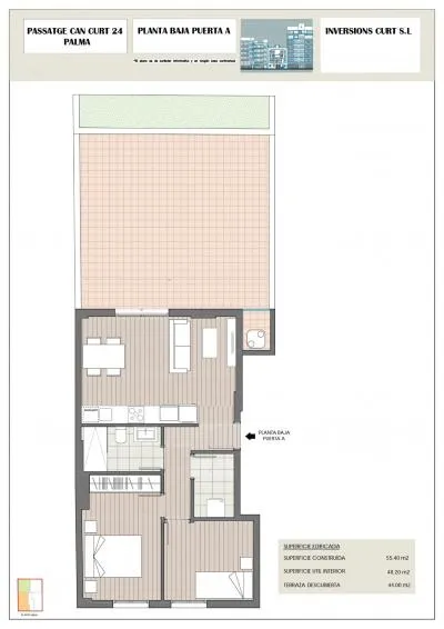 Ground floor apartment - Palma de Mallorca (Pere Garau), Built Surface 55.4m², 2 Bedrooms, 1 Bathrooms — photo 10