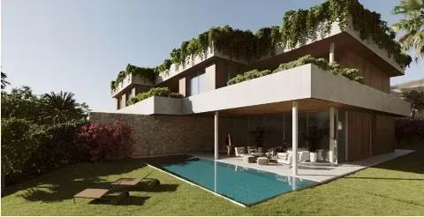Project of a newly built luxury semidetached house with sea views and access to the sea in Sol de Mallorca, on the southwest of Mallorca — photo 2