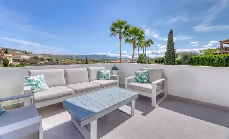 Nestled in the tranquil setting of Es Capdellà, one of Mallorca's most picturesque villages, this elegant contemporary villa offers — photo 3
