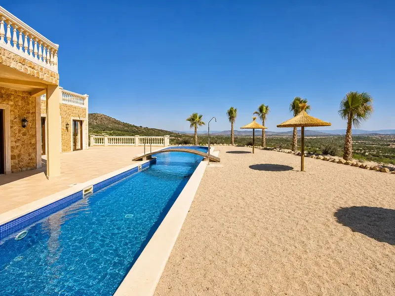 Exclusive natural stone property with guest house, pool and spectacular panoramic views near Alaró — photo 6