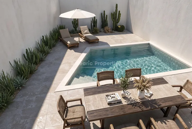 Beautifully renovated town house with pool for sale in Sa Cabaneta, Southwest Mallorca — photo 1