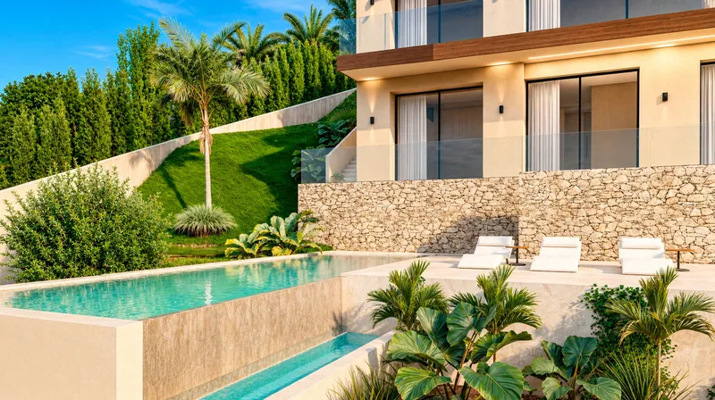 Plot with approved project for a luxury villa with sea views in Camp de Mar Mas — photo 2
