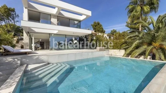Spectacular contemporary design villa with high qualities and beautiful sea views in Bendinat — photo 1