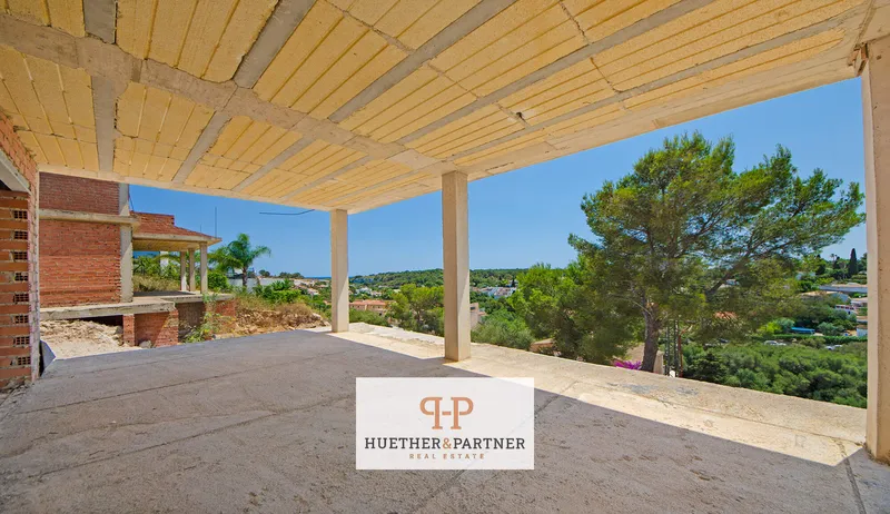 Plot with shell construction, sea view and pool for sale — photo 7