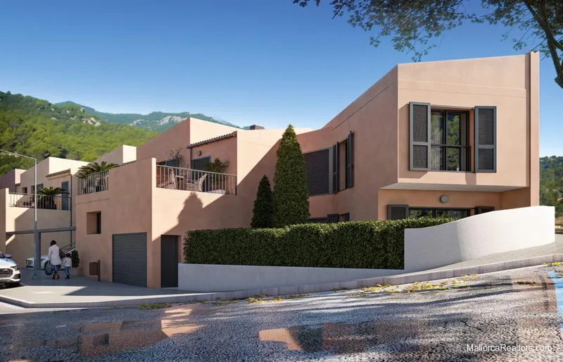 Newly constructed Mallorcan townhouses with 3 bedrooms, garage and communal gardens with swimming pool in Esporles — photo 6