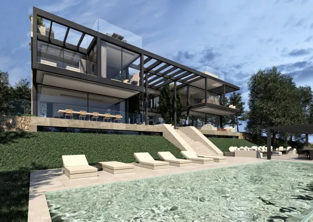 Contemporary villa with sea views for sale in Cala Vinyes, Southwest Mallorca — photo 1