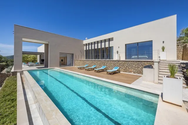 Outstanding contemporary villa with panoramic views for sale in Selva, Mallorca — photo 1
