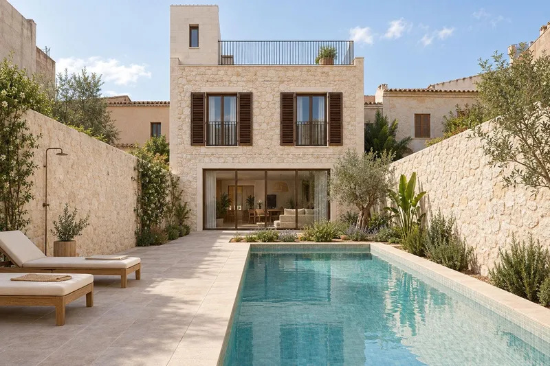Casa de nueva construcción con piscina y diseño mediterráneo en Santanyí — photo 1