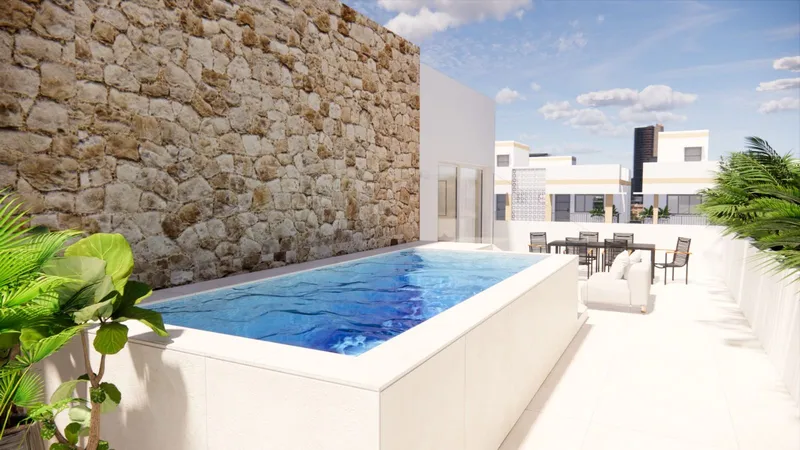 Penthouse in Colonia Sant Jordi - Private rooftop terrace with pool — photo 2