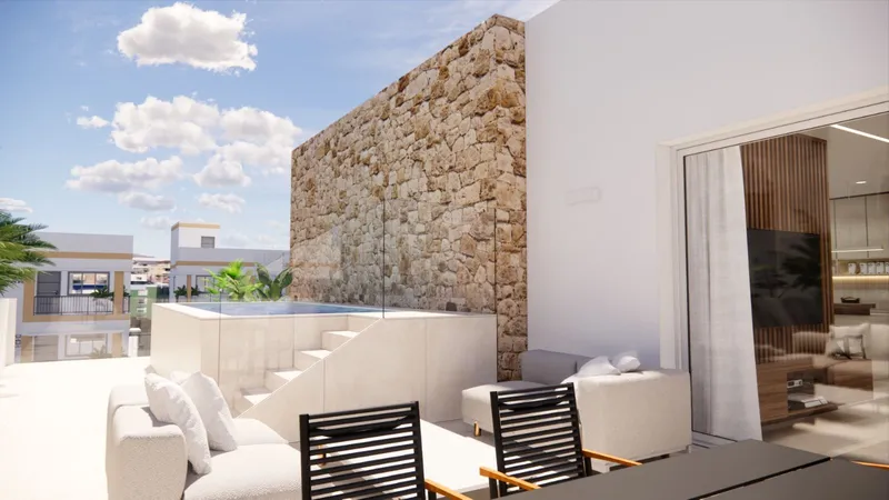 Penthouse in Colonia Sant Jordi - Private rooftop terrace with pool — photo 1