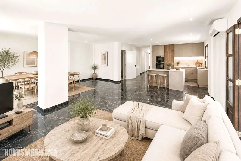 Apartment with stylish mix of modern and rustic with terrace at the town hall in Felanitx — photo 1