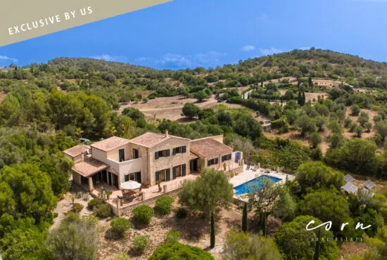 Natural Stone Finca with Guest Apartment, Pool, and Distant Ocean View in Son Servera — photo 1