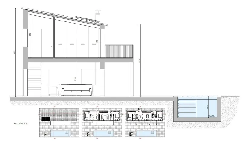 Large rustic plot with basic project for a chalet with pool — photo 9