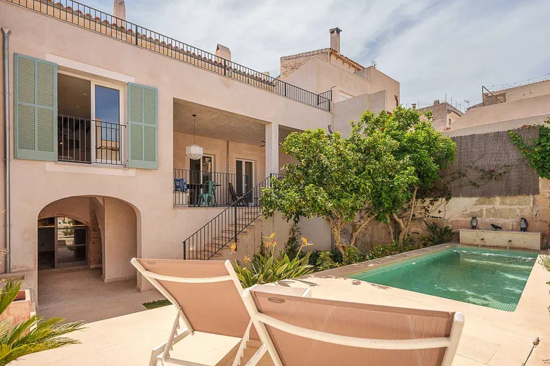 In the Heart of Capdepera: Stylish Townhouse with Large Terrace, Pool Oasis and Castle and Sea Views — photo 1