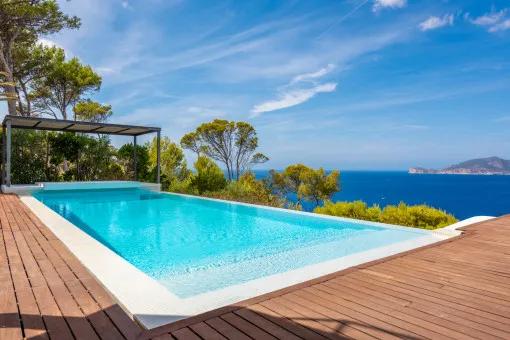 Puerto Andratx, luxury villa with spectacular sea view and privacy in La Mola, Port Andratx – for temporary rent — photo 1